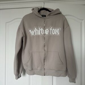 White Fox Boutique Gray Hoodie Jacket